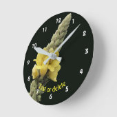 Horloge Ronde Mullein Flower Personalized   (Angle)