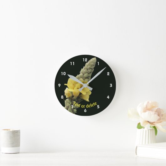 Horloge Ronde Mullein Flower Personalized   (Maison)