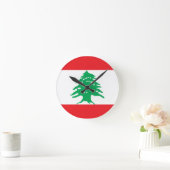 Horloge Ronde Mur acrylique avec Lebanon flag (Maison)