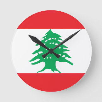 Horloge Ronde Mur acrylique avec Lebanon flag