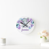 Horloge Ronde Mur Acrylique pourpre, Arrondi (Moyen (Maison)