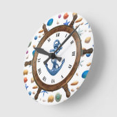 Horloge Ronde Mur Clock Marine (Angle)