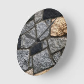 Horloge Ronde Mur de Gray Stone (Angle)