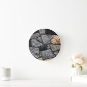 Horloge Ronde Mur de Gray Stone (Maison)