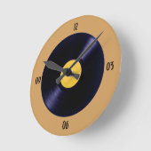 Horloge Ronde Mur d'horloge de disque de musique vinyle (Angle)