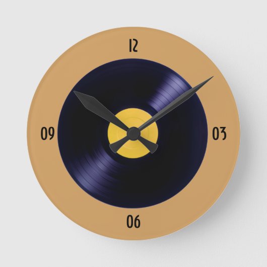 Horloge Ronde Mur d'horloge de disque de musique vinyle (Recto)