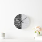 Horloge Ronde Mur en basalte (Maison)