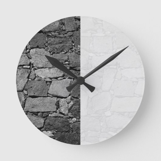 Horloge Ronde Mur en basalte (Recto)
