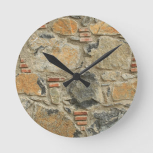 Horloge Ronde Mur en pierre