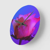 Horloge Ronde Mur rose (Angle)