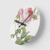 Horloge Ronde Mur rose (Angle)