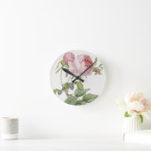 Horloge Ronde Mur rose (Maison)