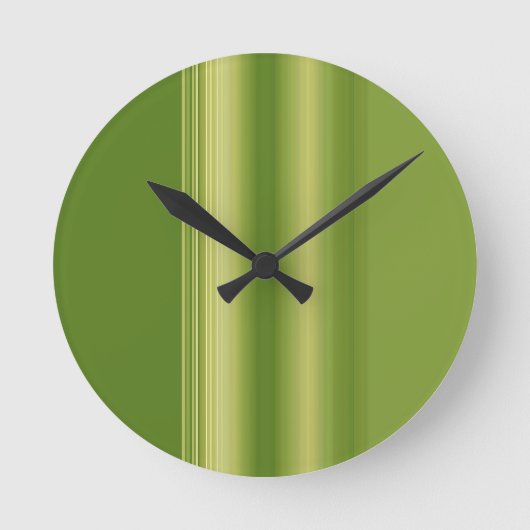 Horloge Ronde Mur vert d'olive rétro (Recto)