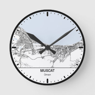 Horloge Ronde Muscat Clock City Line Art