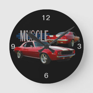 Horloge Ronde Muscle Car