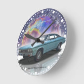 Horloge Ronde Muscle Car (Angle)