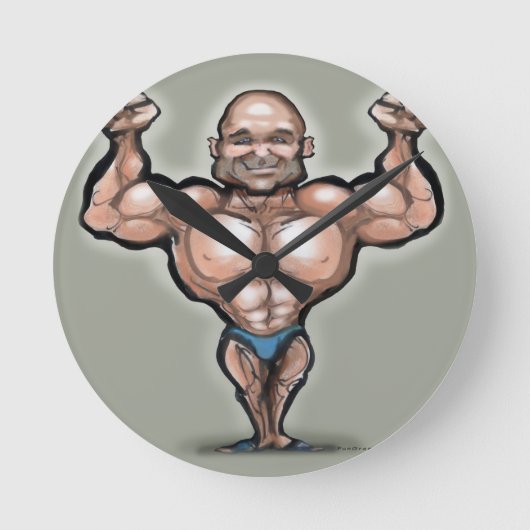 Horloge Ronde Muscle Dude (Recto)