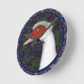 Horloge Ronde Muscovy Duck Head (Angle)