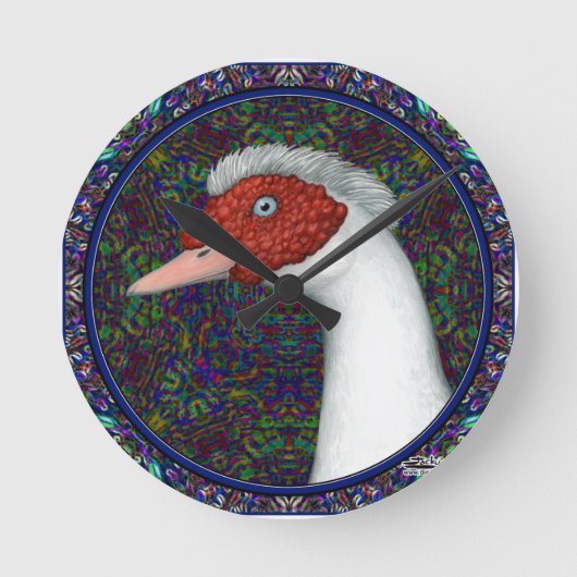 Horloge Ronde Muscovy Duck Head (Recto)