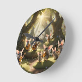 Horloge Ronde Musical faerie mice wall clock (Angle)