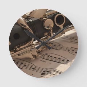 Horloge Ronde Musique Clarinets Notes musicales Danses amusantes