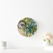Horloge Ronde Musique de boussole de tentacules de poulpe (Maison)
