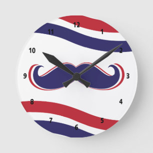 Horloge Ronde Mustache