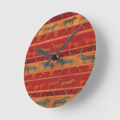 Horloge Ronde Mustangs gitans sauvages (Angle)