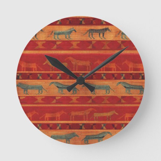 Horloge Ronde Mustangs gitans sauvages (Recto)
