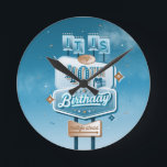 Horloge Ronde My 40th Birthday Wall Clock<br><div class="desc">Mon 40e anniversaire Produits pour un ami, un ami ou un membre de la famille! Montrez-leur que vous vous souciez ou vous souvenez de leur journée importante en leur envoyant un cadeau ou une carte avec un message. Créé avec une écriture et une illustration personnalisée unique pour ceux qui aiment...</div>