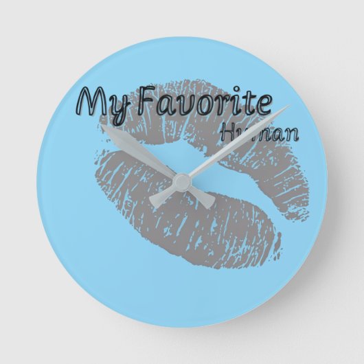 Horloge Ronde My Favorite Human Wall Clock – Romantic Lips Art H (Recto)