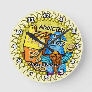 Horloge Ronde Nain de fentes de joie
