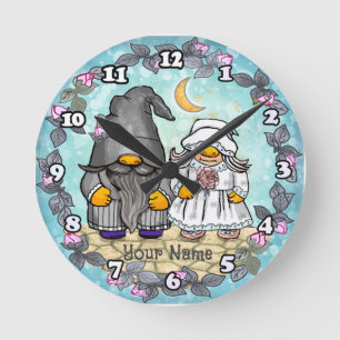 Horloge Ronde Nain marié et femme