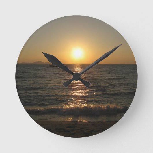 Horloge Ronde Naklua Beach Sunset .. Pattaya, Chonburi, Thaïland (Recto)