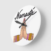 Horloge Ronde Namaste' (Angle)