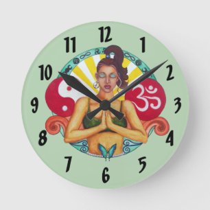 Horloge Ronde Namaste' Clock