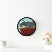 Horloge Ronde Napping Kitty (Maison)