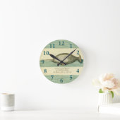 Horloge Ronde Narwhal Antique Baleine Aquarelle Art scientifique (Maison)