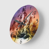 Horloge Ronde Natif américain (Angle)