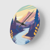 Horloge Ronde Nature colorée (Angle)