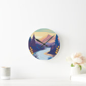 Horloge Ronde Nature colorée (Maison)