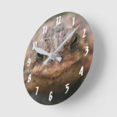 Horloge Ronde Nature du visage mignon de crapaud (Angle)