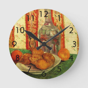 Horloge Ronde Nature morte carafe et citrons par Vincent van Gog