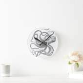 Horloge Ronde Nautical steampunk octopus vintage kraken drawing (Maison)