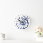 Horloge Ronde Nautilus Seashell & Starfish Marine Life Custom (Maison)