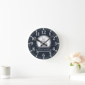 Horloge Ronde Navy Blue Boat (Maison)