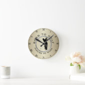 Horloge Ronde Né au golf forcé au travail (Maison)