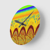 Horloge Ronde Ne vous inquiétez pas être heureux Art Design (Angle)