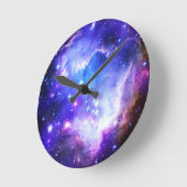 Horloge Ronde Nebula bleue (Angle)