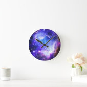 Horloge Ronde Nebula bleue (Maison)